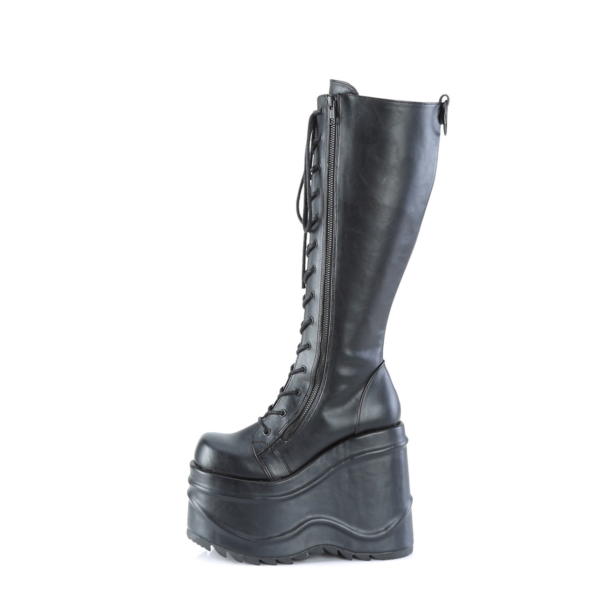 DemoniaCult Frauenstiefel WAVE-200 BLK Vegan Leder
