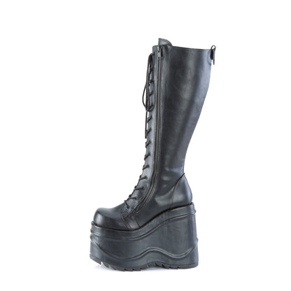 DemoniaCult Frauenstiefel WAVE-200 BLK Vegan Leder