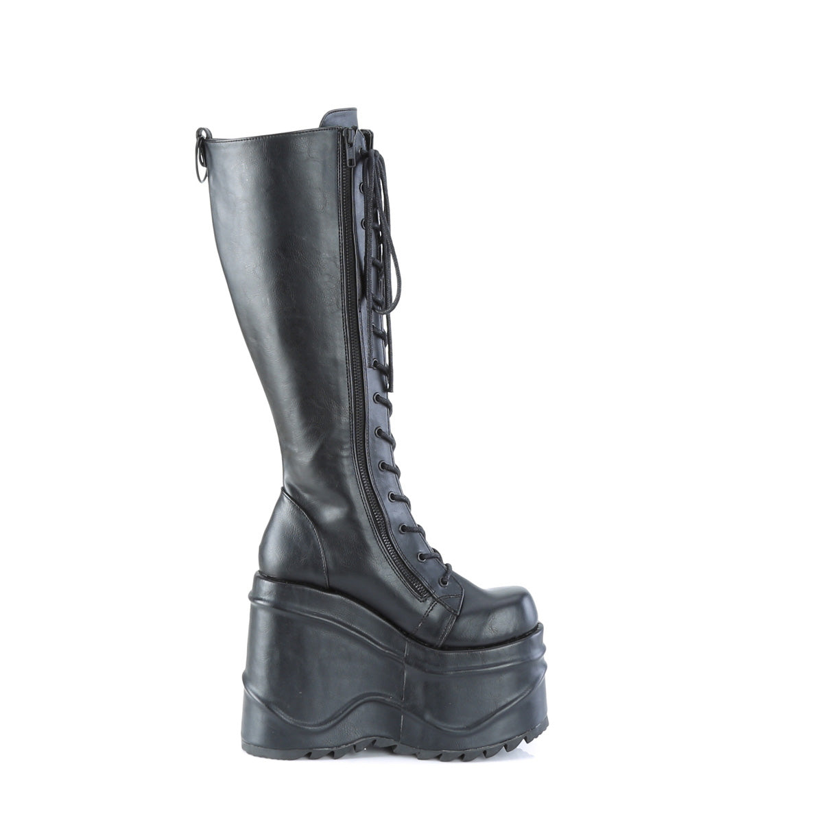 DemoniaCult Frauenstiefel WAVE-200 BLK Vegan Leder