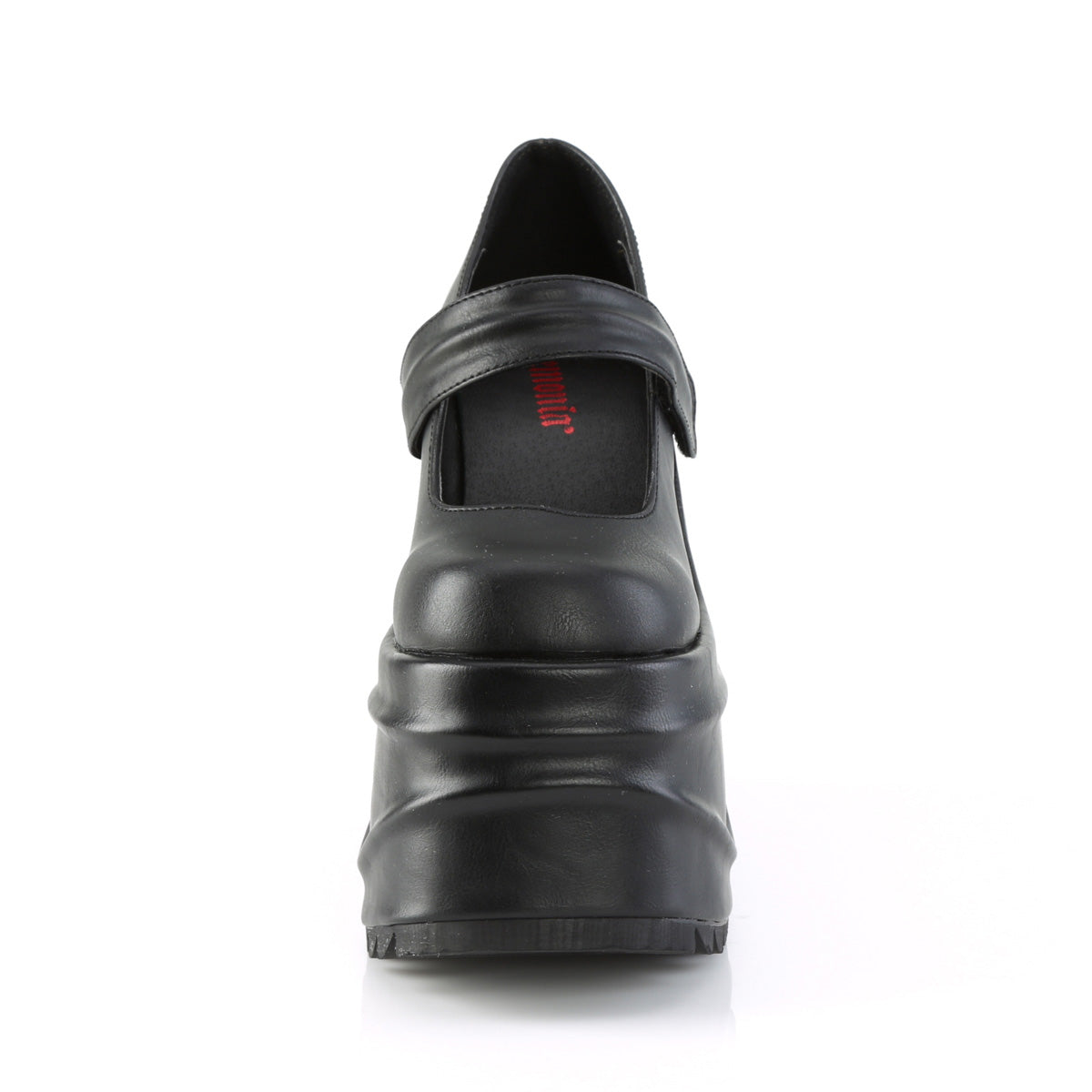 DemoniaCult Frauenpumpen WAVE-32 BLK Vegan Leder