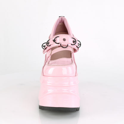 DemoniaCult Frauenpumpen WAVE-48 B. Pink Hologramm Pat