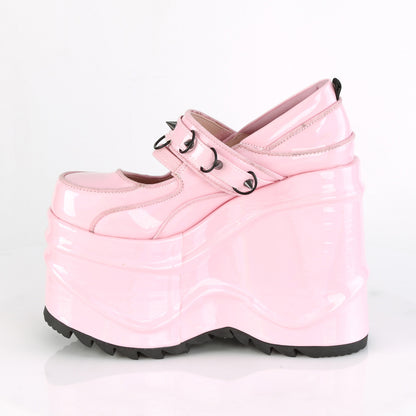 DemoniaCult Frauenpumpen WAVE-48 B. Pink Hologramm Pat
