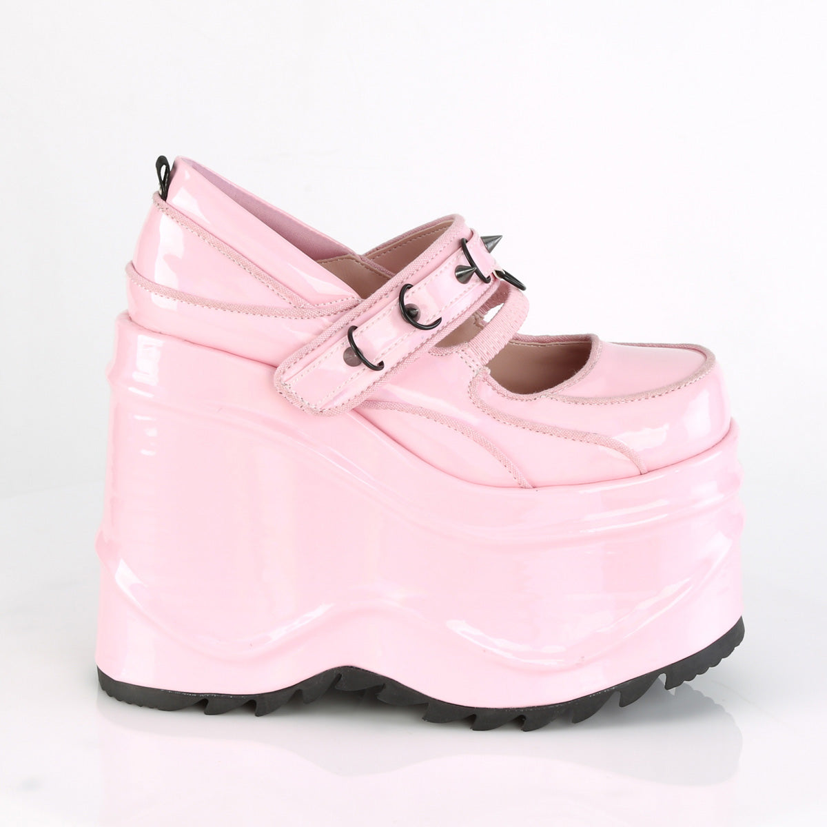DemoniaCult Frauenpumpen WAVE-48 B. Pink Hologramm Pat