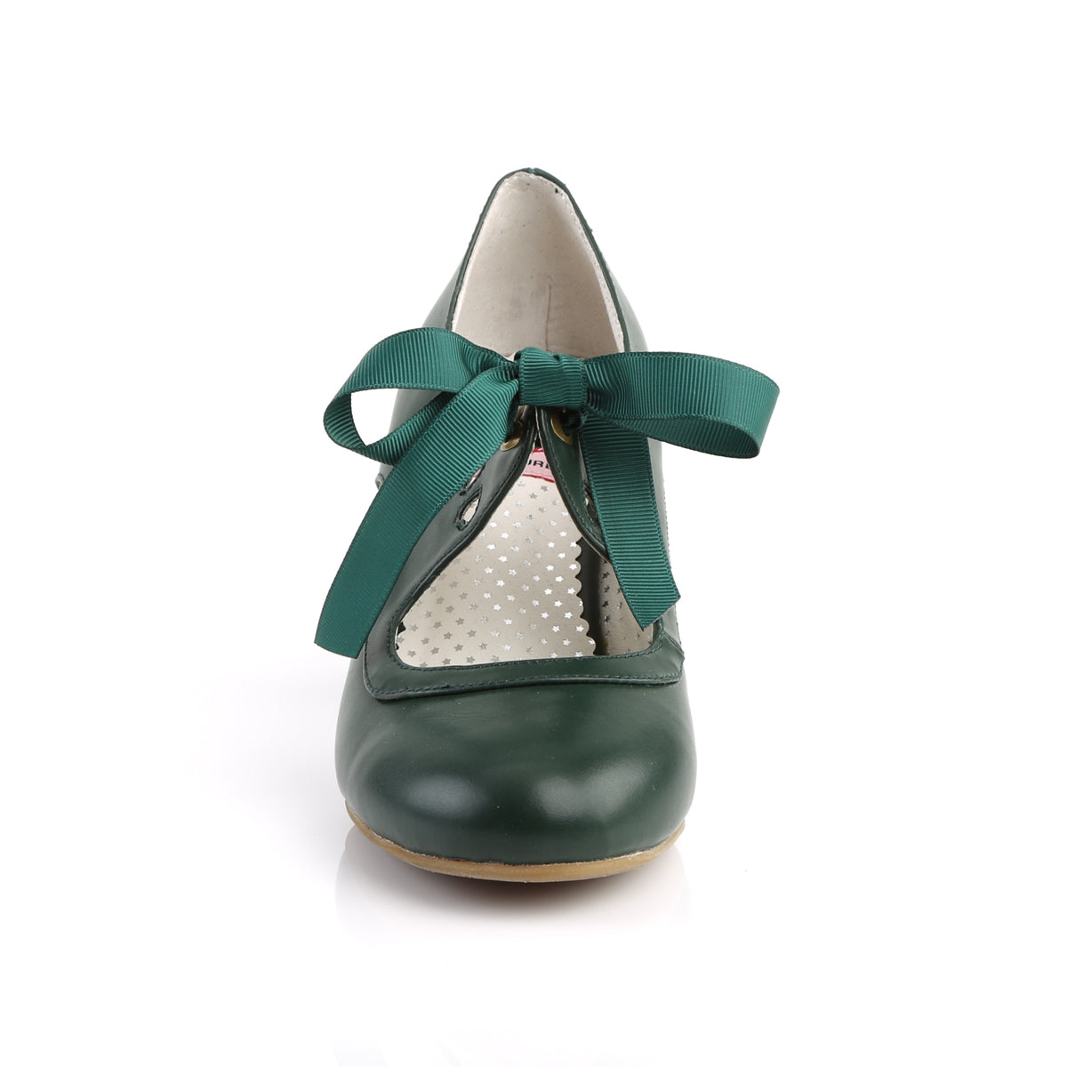 Pin Up Couture Womens Pumps WIGGLE-32 Dark Green Faux Leather