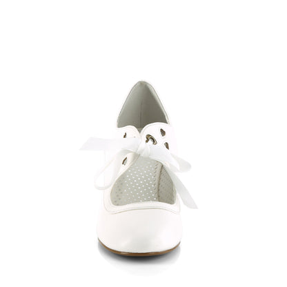 Pin Up Couture  Pumps WIGGLE-32 White Faux Leather
