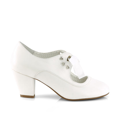 Pin Up Couture  Pumps WIGGLE-32 White Faux Leather