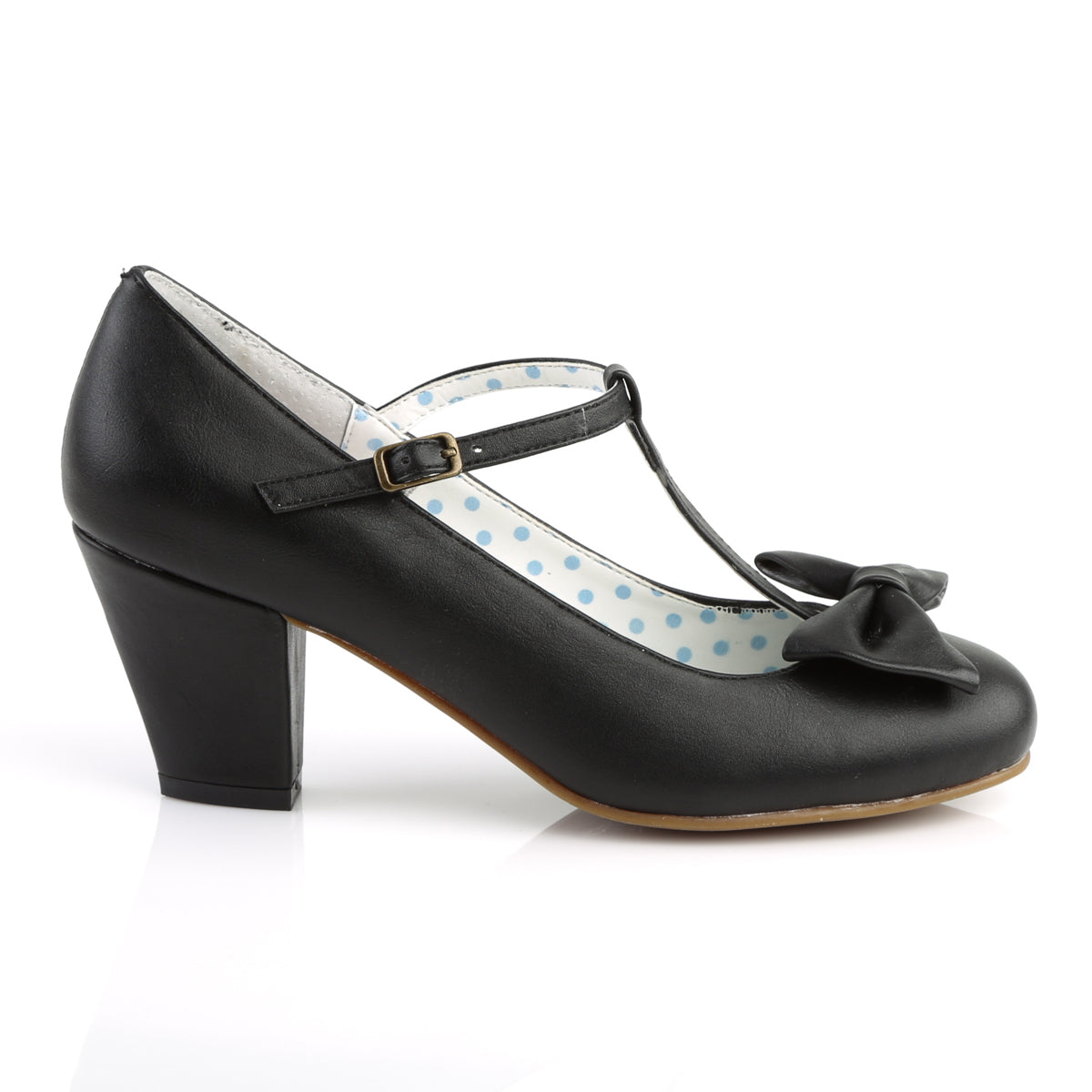 Pin Up Couture Frauenpumpen WIGGLE-50 BLK Faux Leder