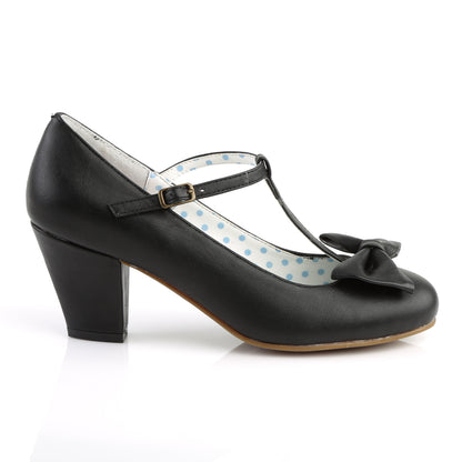 Pin Up Couture Frauenpumpen WIGGLE-50 BLK Faux Leder