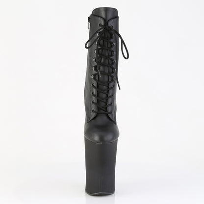 Pleaser Women's Platform Shoes WORSHIP-1020 Blk Faux Leather/Blk Matte