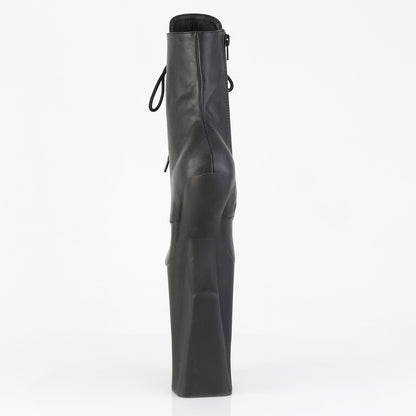 Pleaser Women's Platform Shoes WORSHIP-1020 Blk Faux Leather/Blk Matte