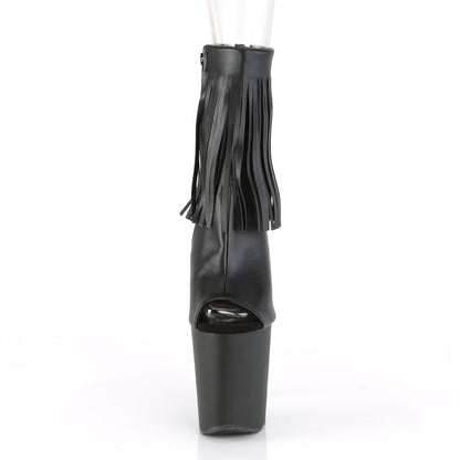 Pleaser Damen Knöchelstiefel XTREME-1019 BLK Faux Leder / BLK Matte