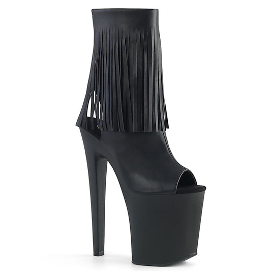 Pleaser Damen Knöchelstiefel XTREME-1019 BLK Faux Leder / BLK Matte