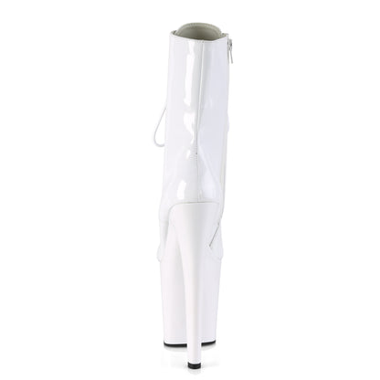 Pleaser Damen Knöchelstiefel XTREME-1020 WHT PAT / WHT
