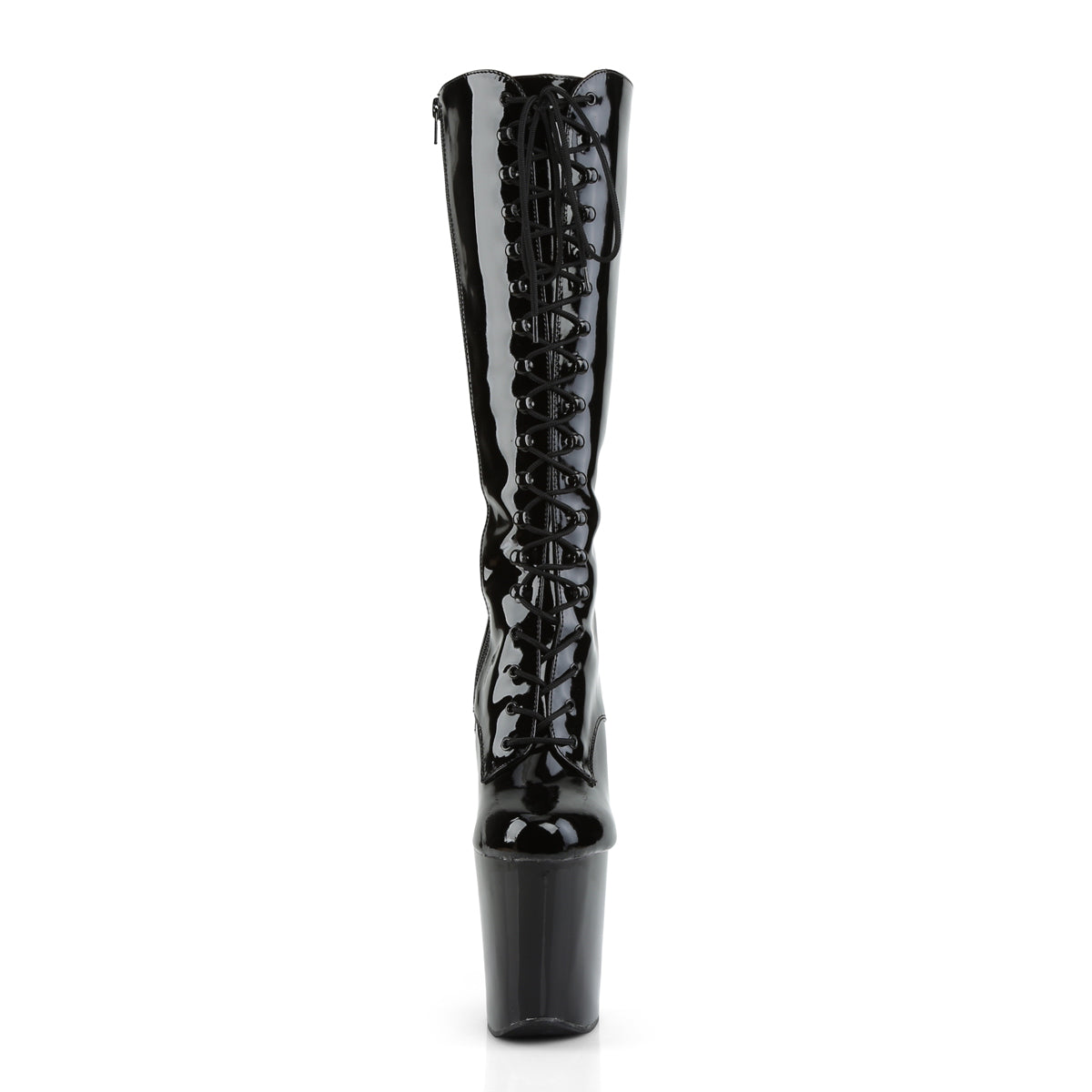 Pleaser Womens Boots. XTREME-2020 BLK Pat / BLK