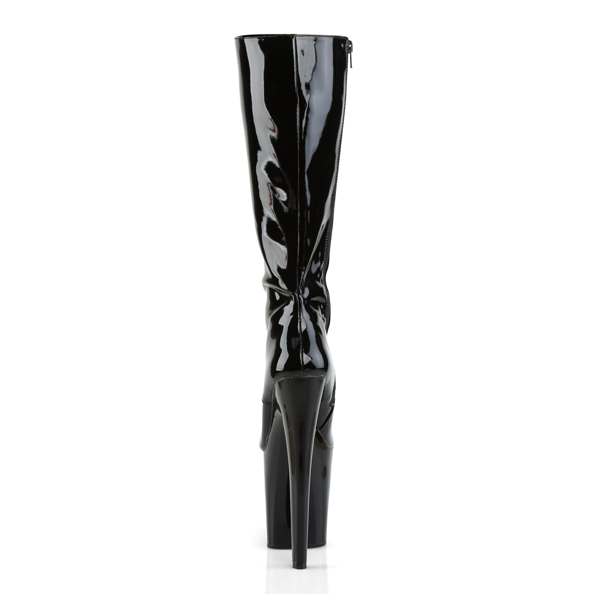 Pleaser Womens Boots. XTREME-2020 BLK Pat / BLK