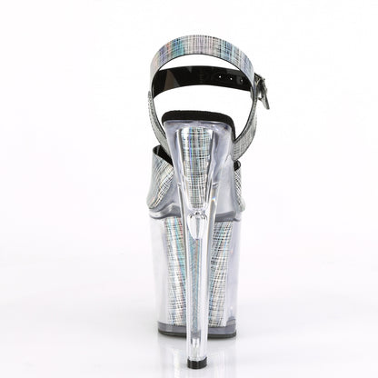 Pleaser Womens Sandals XTREME-808N-CRHM Blk Hologram TPU/Blk Hologram