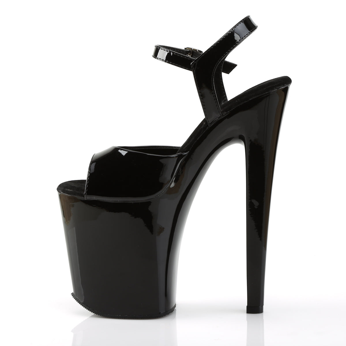 Pleaser Damen Sandalen XTREME-809 BLK Pat / BLK