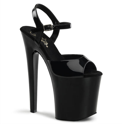 Pleaser Damen Sandalen XTREME-809 BLK Pat / BLK