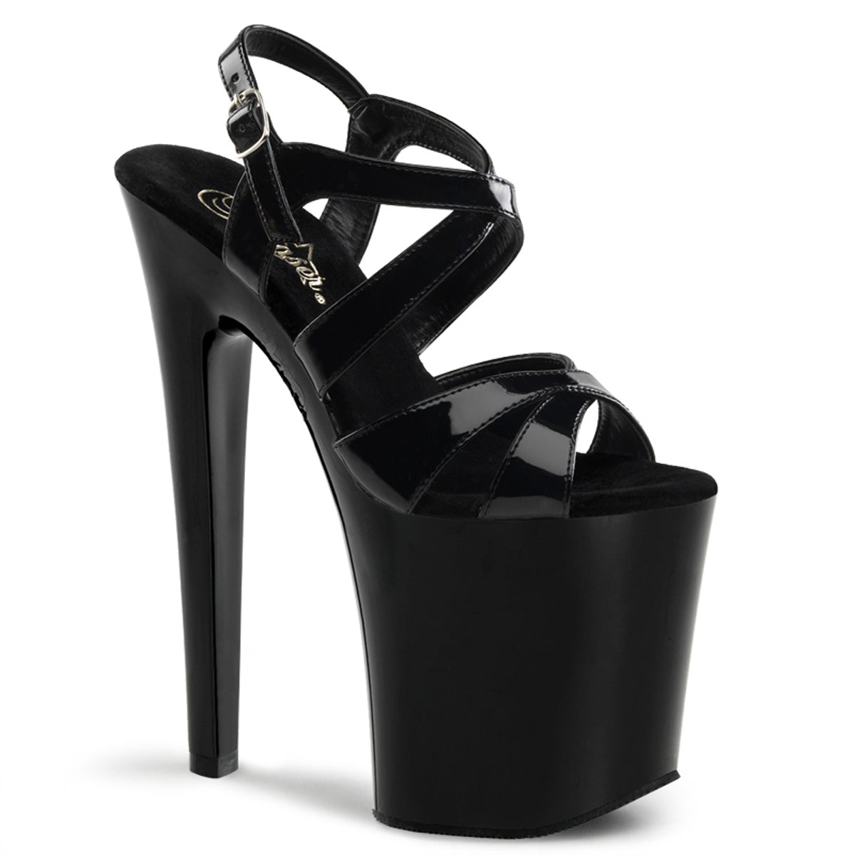 Pleaser Damen Sandalen XTREME-872 BLK Pat / BLK
