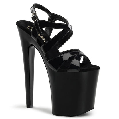 Pleaser Damen Sandalen XTREME-872 BLK Pat / BLK