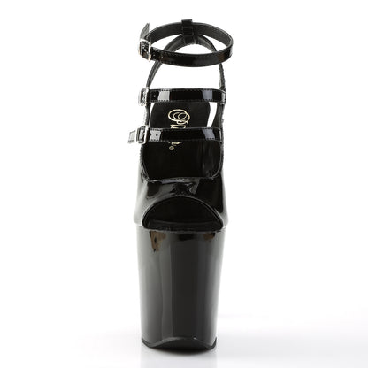 Pleaser Damen Sandalen XTREME-873 BLK Pat / BLK