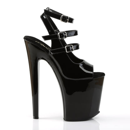 Pleaser Damen Sandalen XTREME-873 BLK Pat / BLK