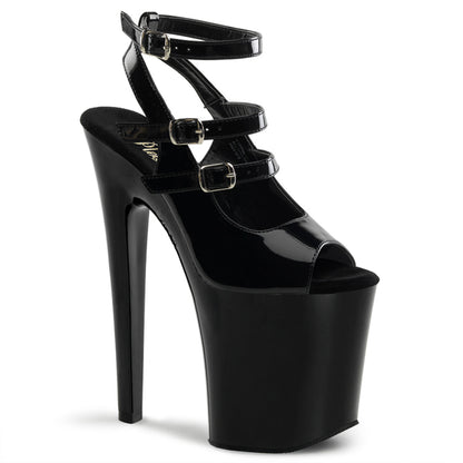 Pleaser Damen Sandalen XTREME-873 BLK Pat / BLK