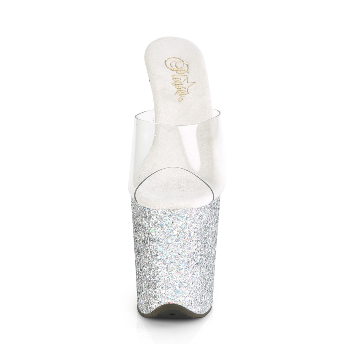 Pleaser Damen  FLAMINGO-801LG CLR/SLV Multi Glitter