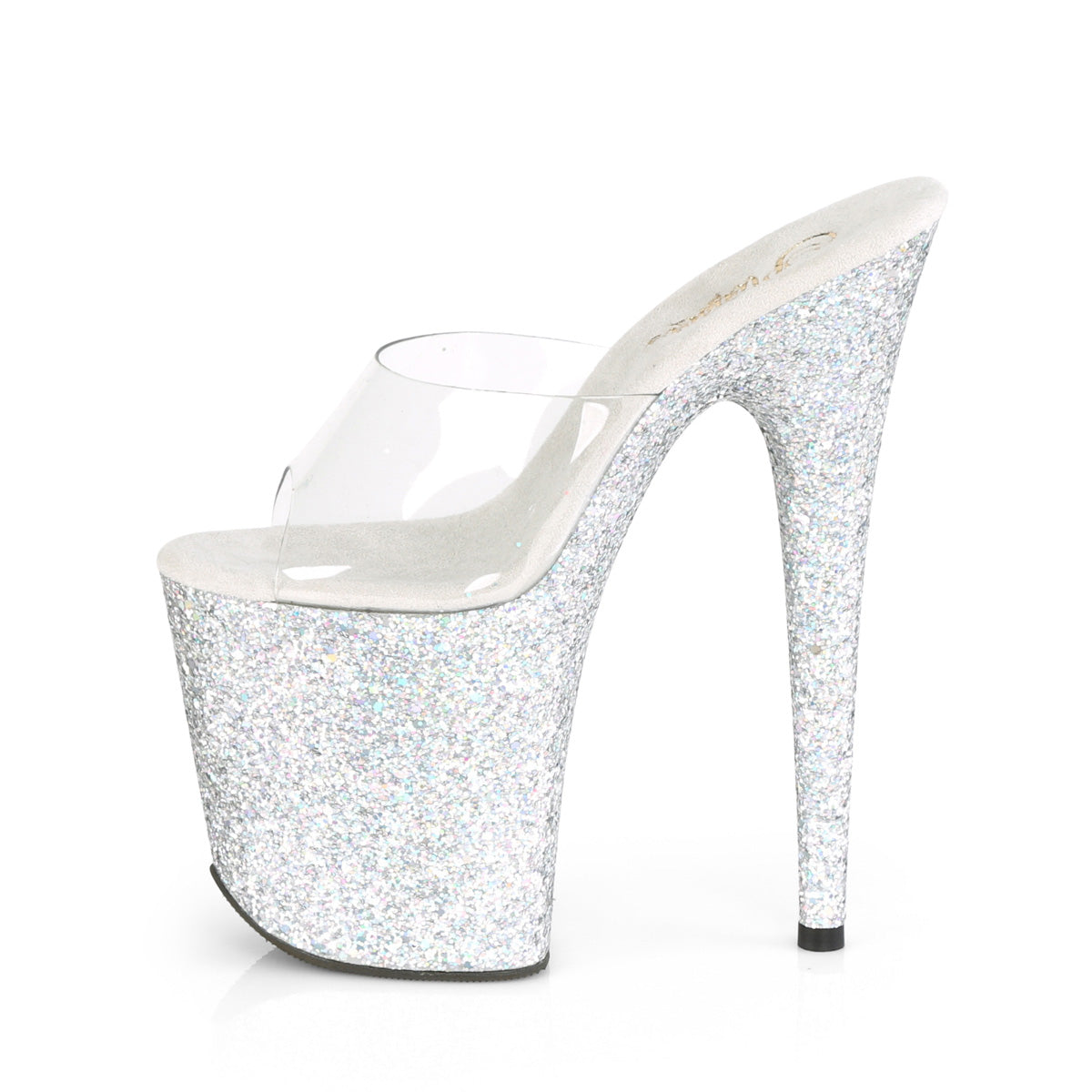 Pleaser Damen  FLAMINGO-801LG CLR/SLV Multi Glitter